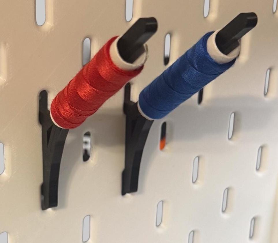 Garnrollenhalter | IKEA Skadis kompatibel | Nähgarnhalter & Nähzubehör | DIY Ordnungssystem für Handarbeiten