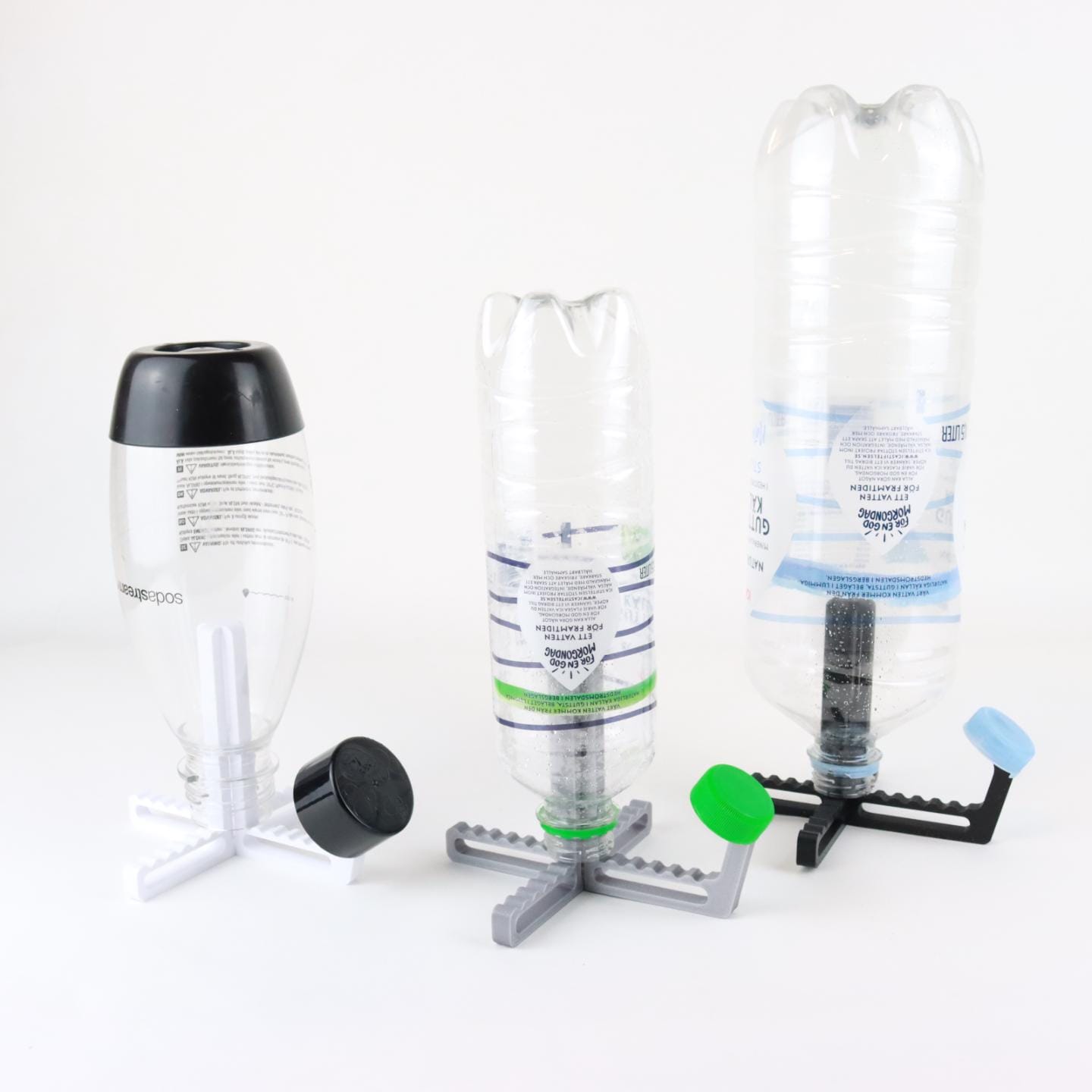 Flaschenhalter für SodaStream & Babyflaschen  platzsparender Flaschentrockner mit Deckelhalter aus PLA  Abtropfständer und Küchenzubehör